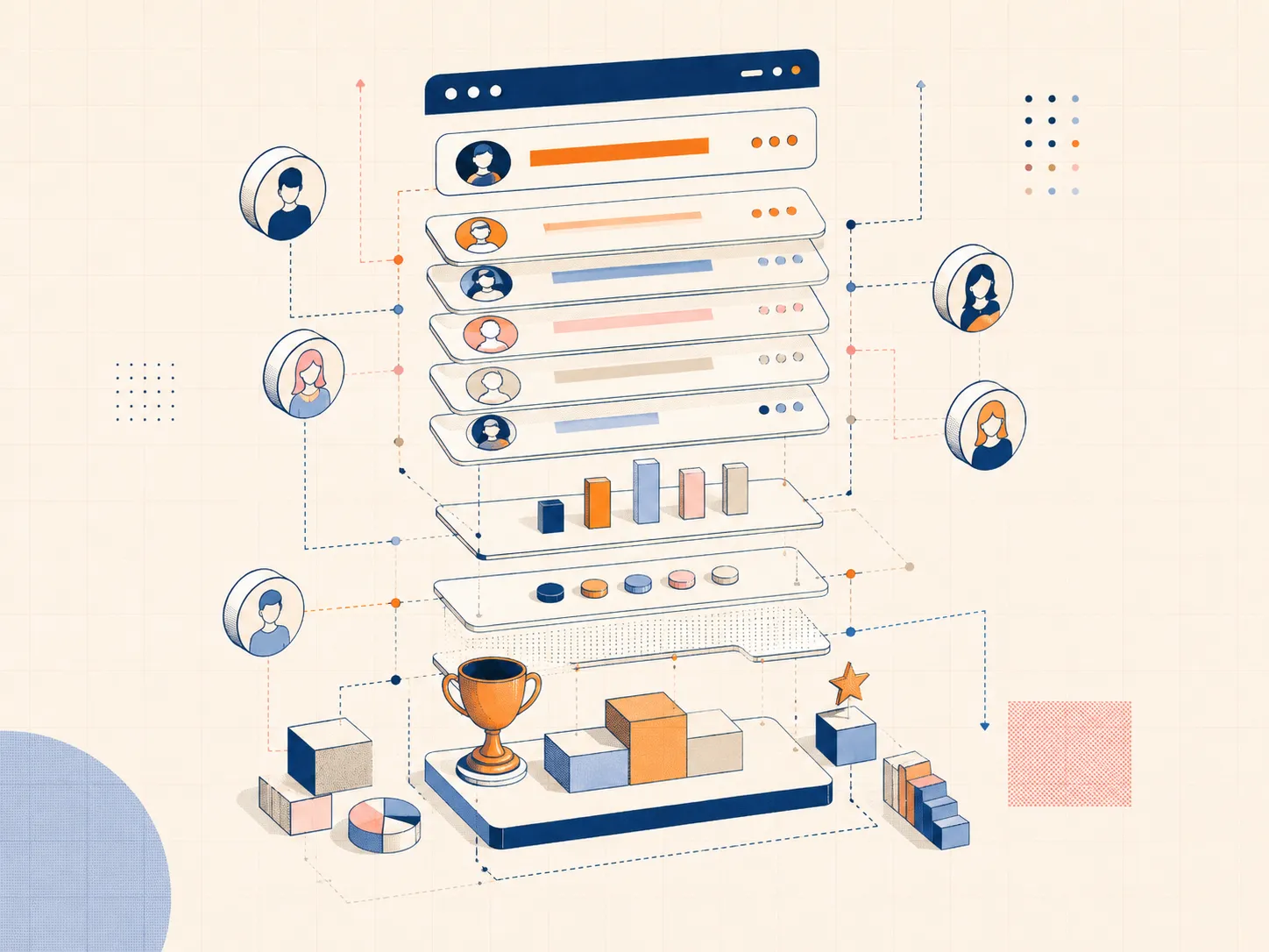 Illustration of a leaderboard added to a SaaS product
